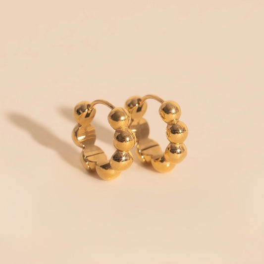 Bubble Chunky Rounded Huggie Hoop Earrings