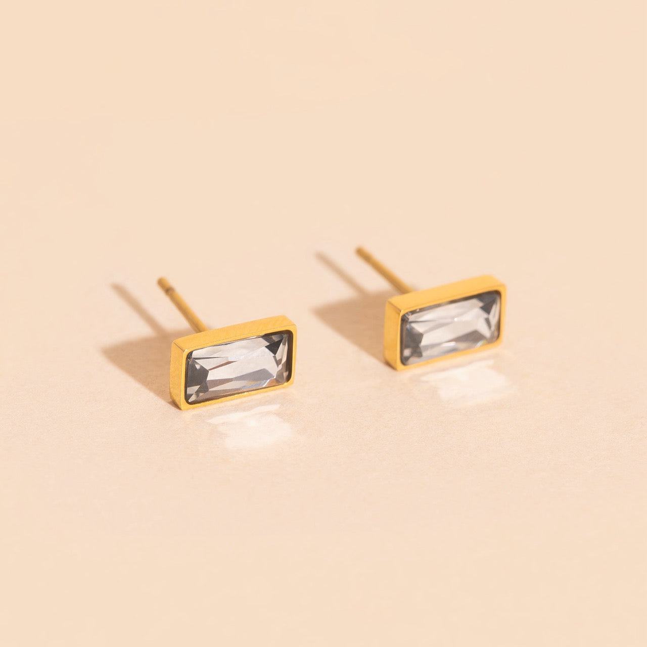 April Birthstone Stud Earrings
