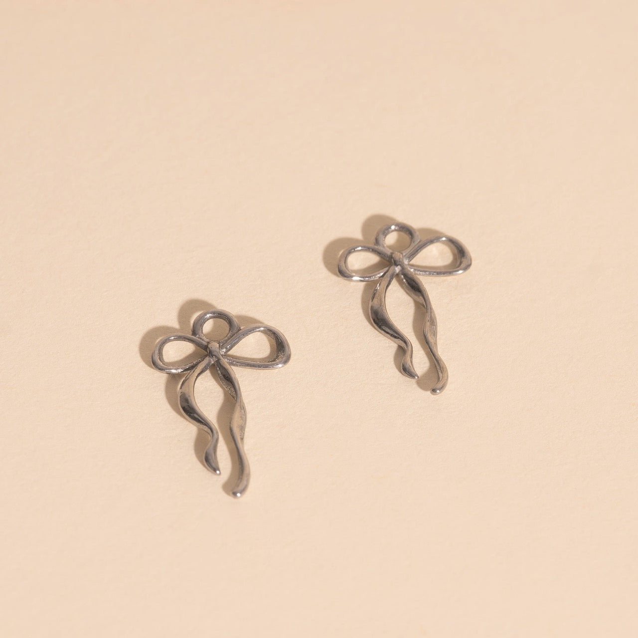 Dainty Bow Huggie Hoop Charms