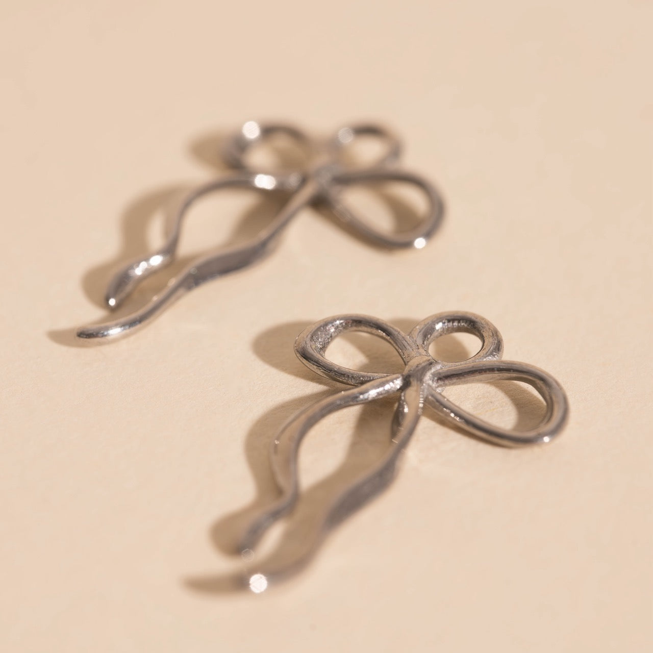 Dainty Bow Huggie Hoop Charms