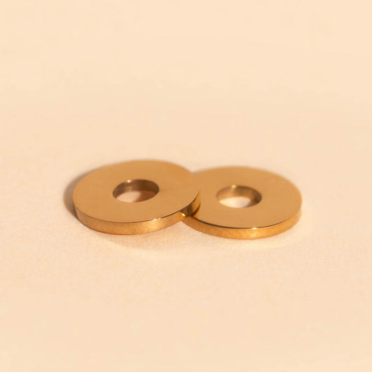 Disc Rounded Huggie Hoop Charms