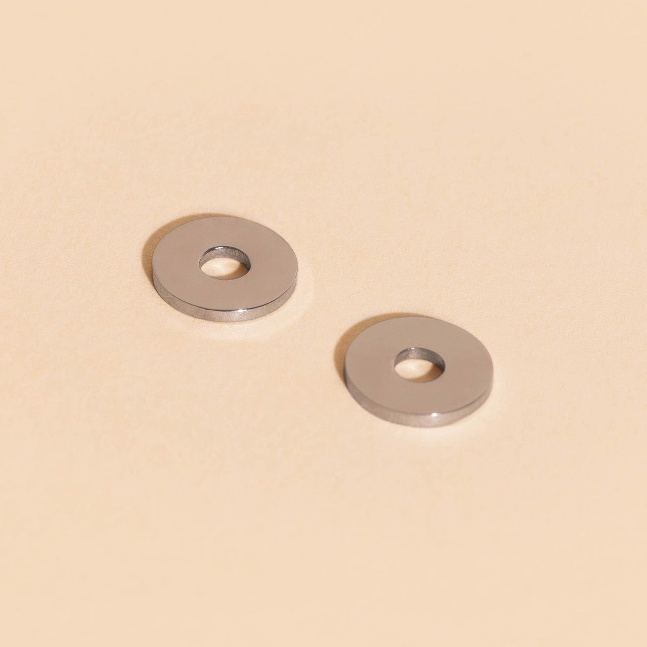 Disc Rounded Huggie Hoop Charms