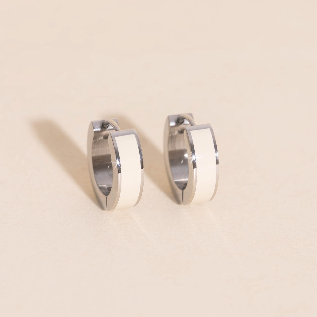 Color Chunky Huggie Hoop Earrings