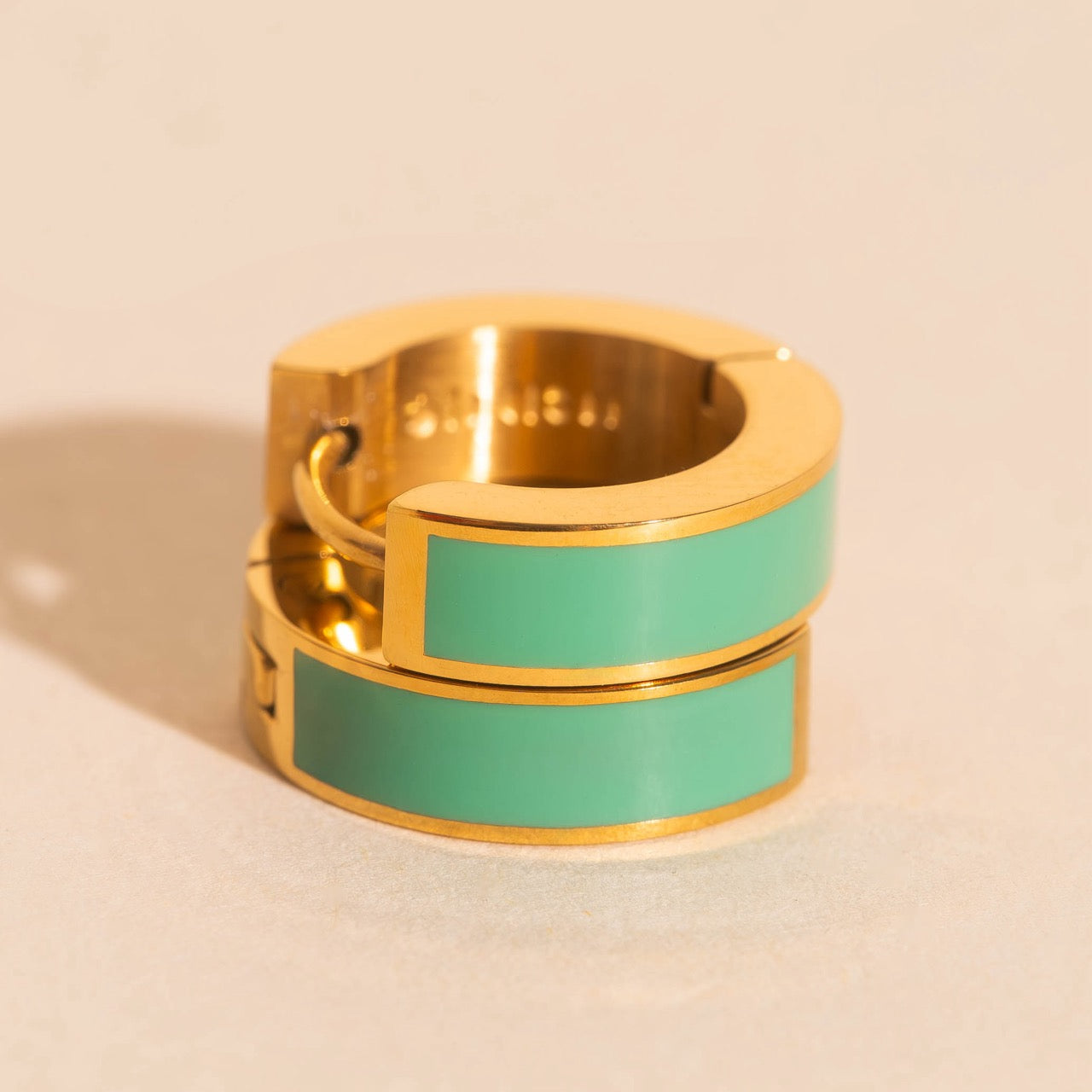 Color Chunky Huggie Hoop Earrings