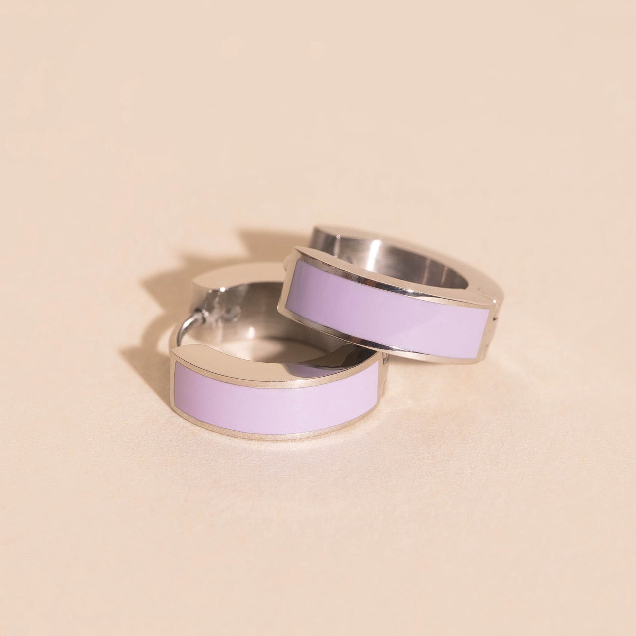 Color Chunky Huggie Hoop Earrings