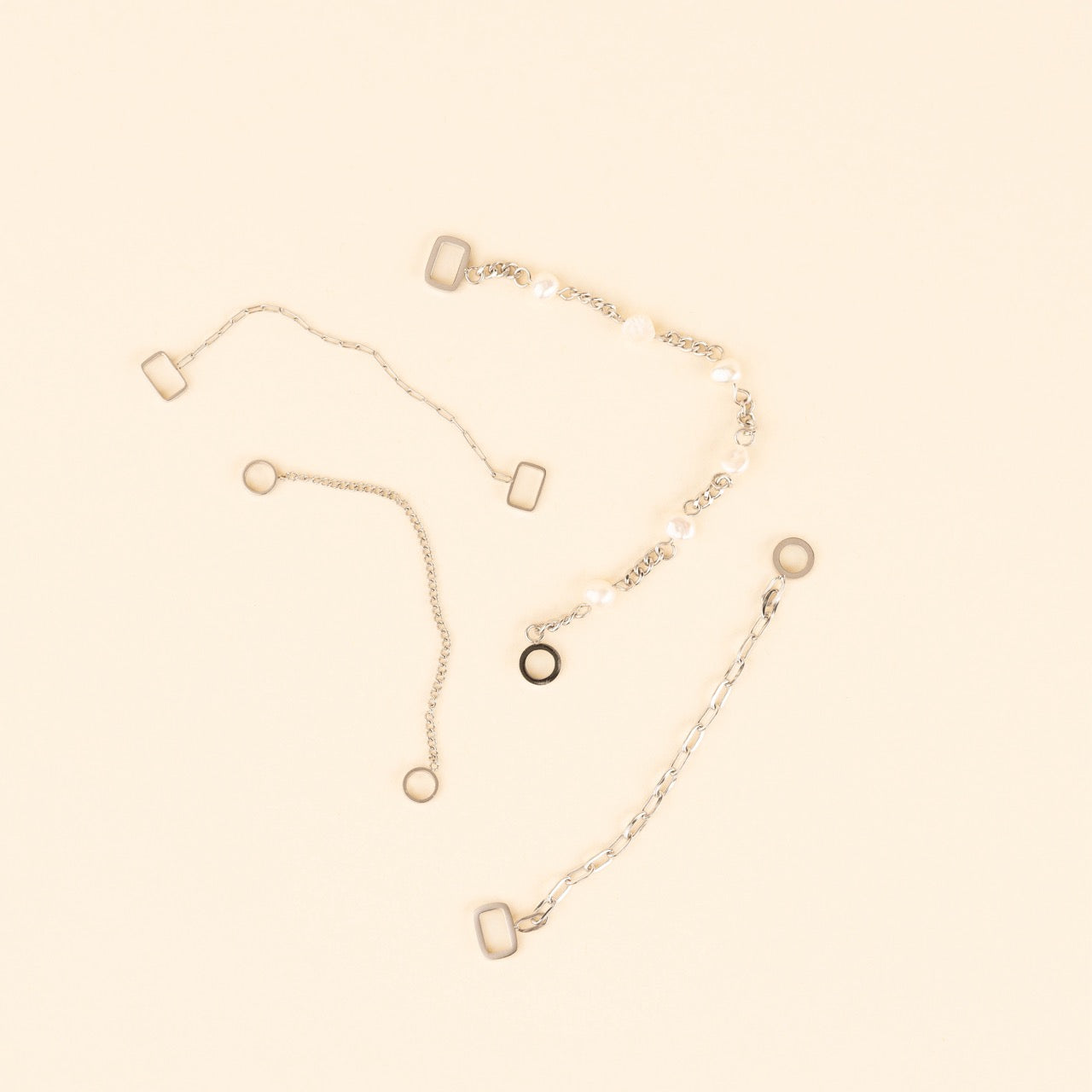 Paperclip Chain Huggie Hoop Chains