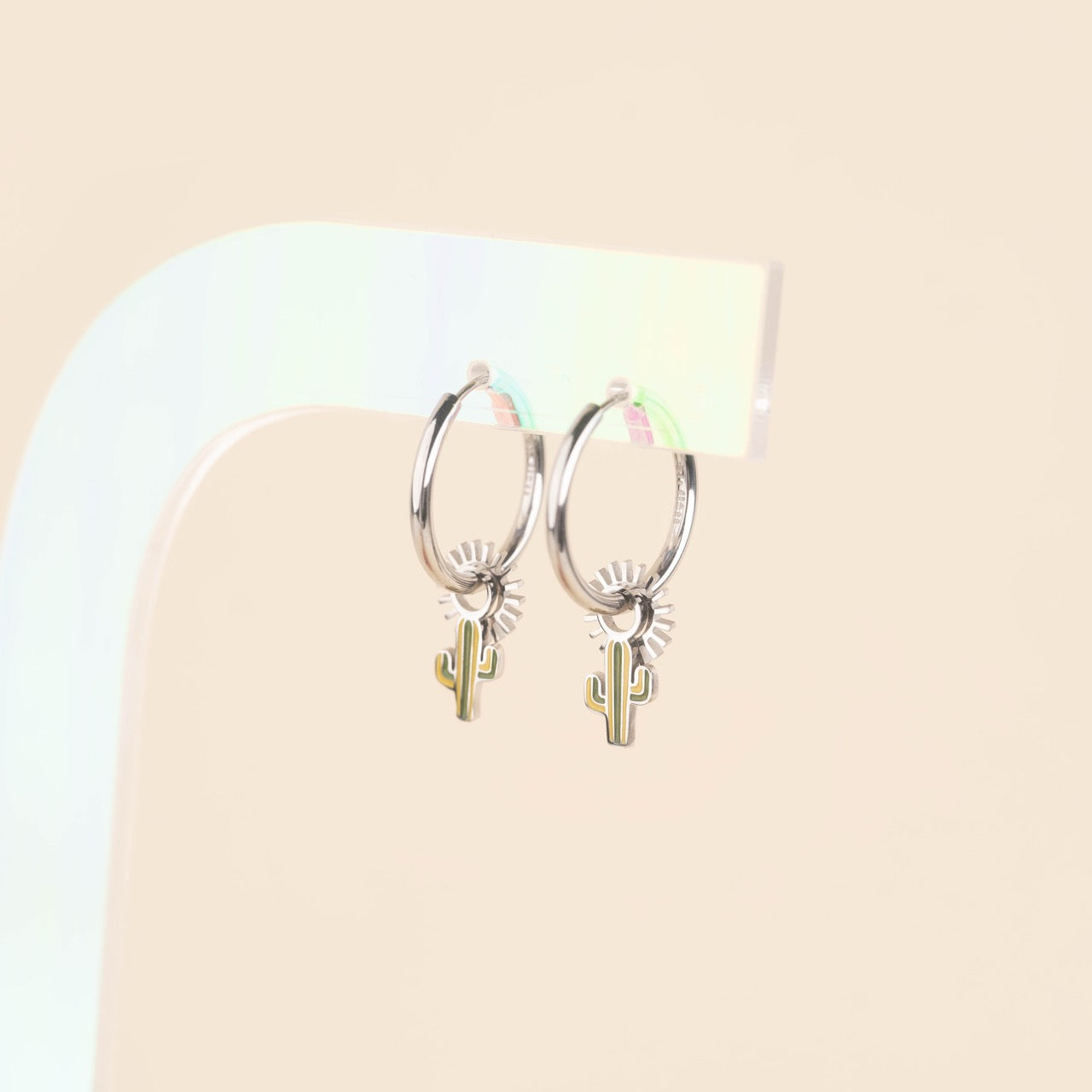 Cactus Huggie Hoop Charms