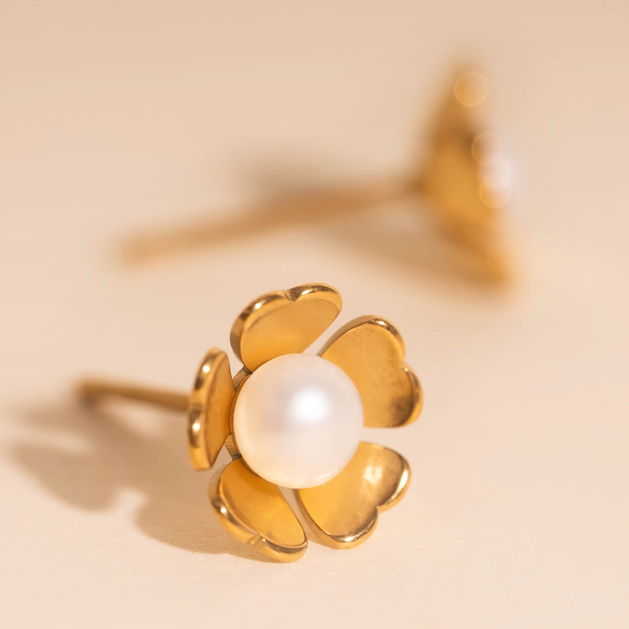 Pearl Flower Studs