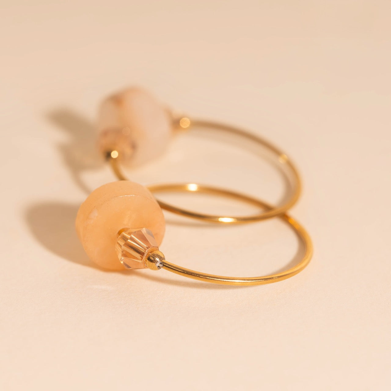 Blush Trio Huggie Hoop Charms