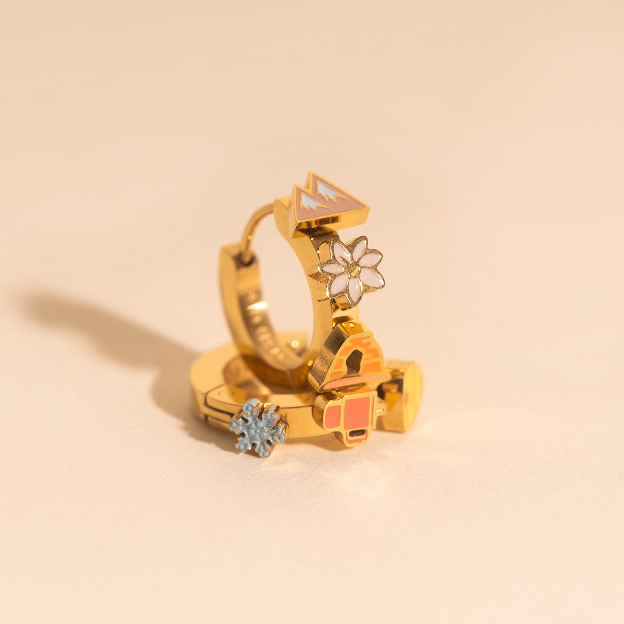 Utah 3D Huggie Hoop Earrings