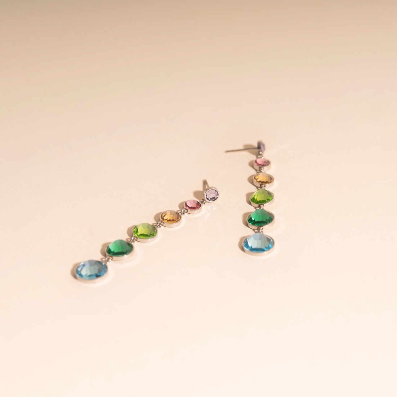 Colorfall Gem Stud Earrings