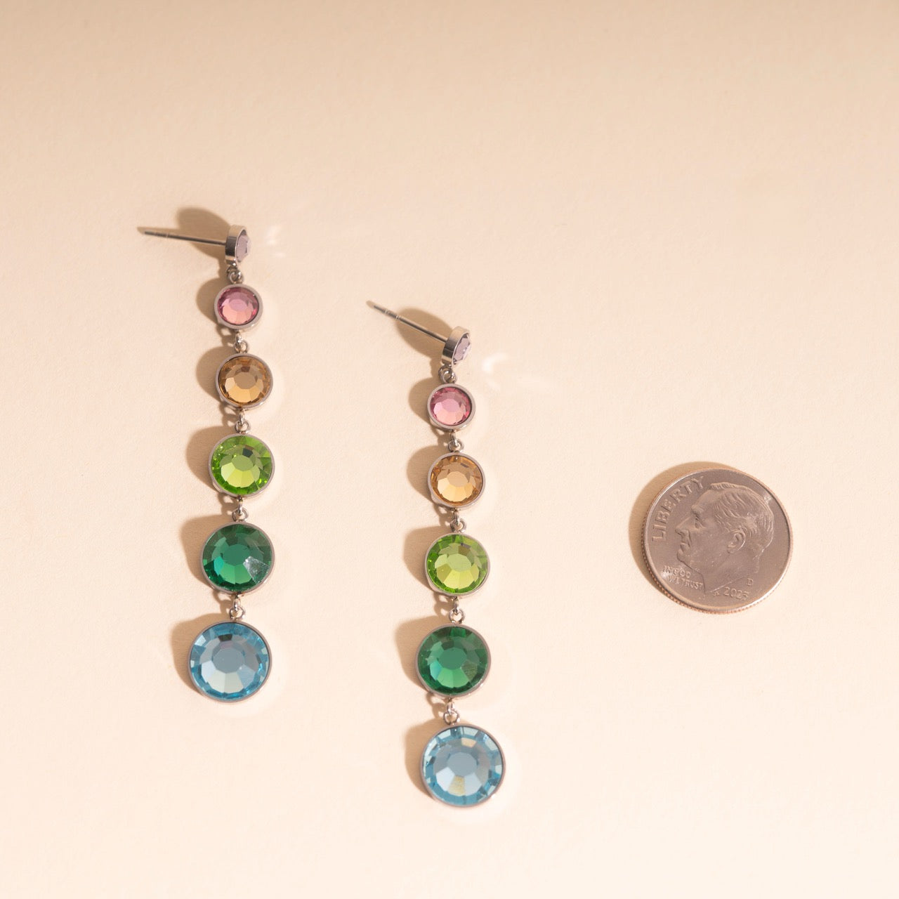 Colorfall Gem Stud Earrings