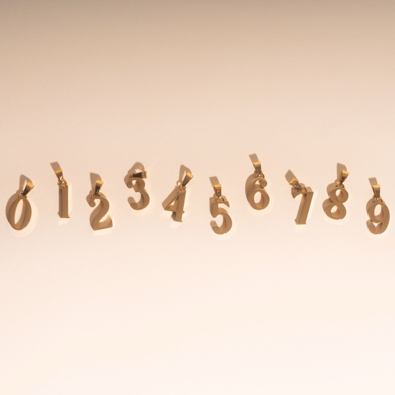 Number Necklace Charm (Single)