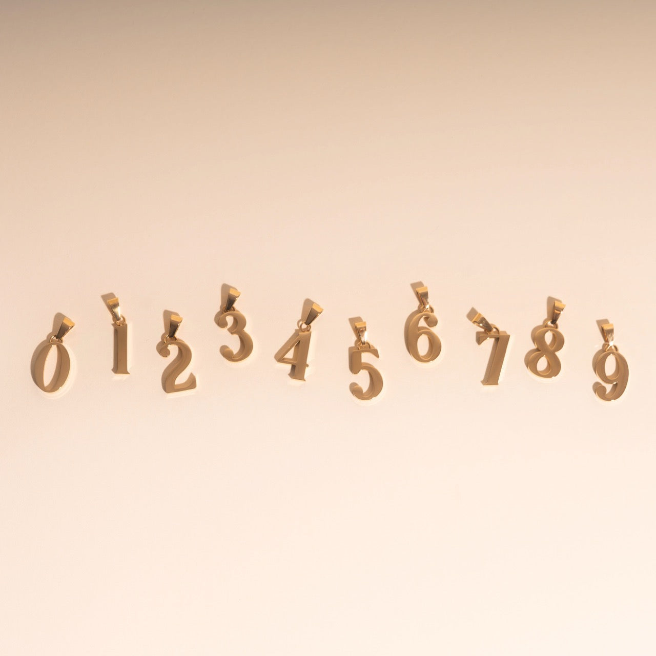 Number Necklace Charm (Single)