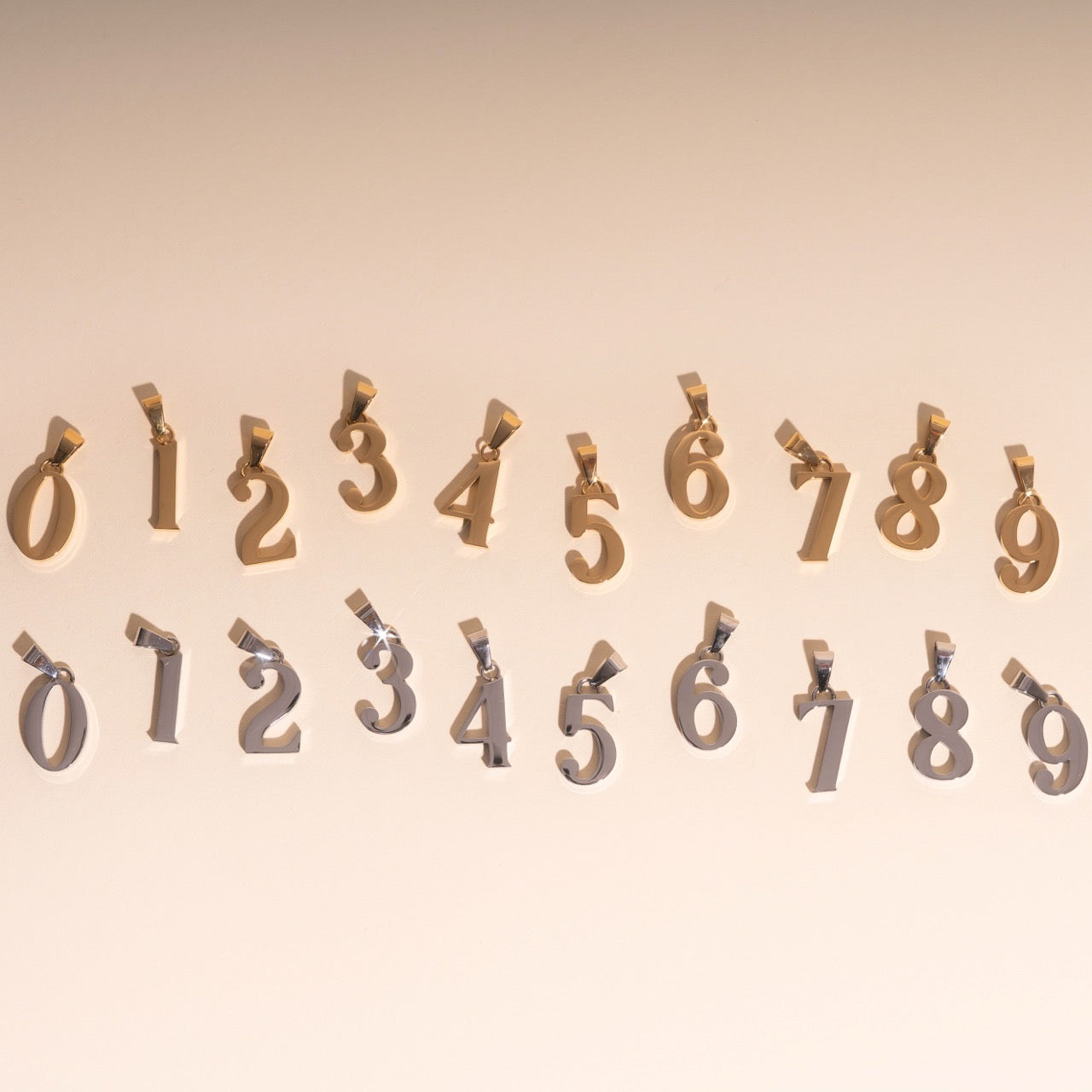 Number Necklace Charm (Single)