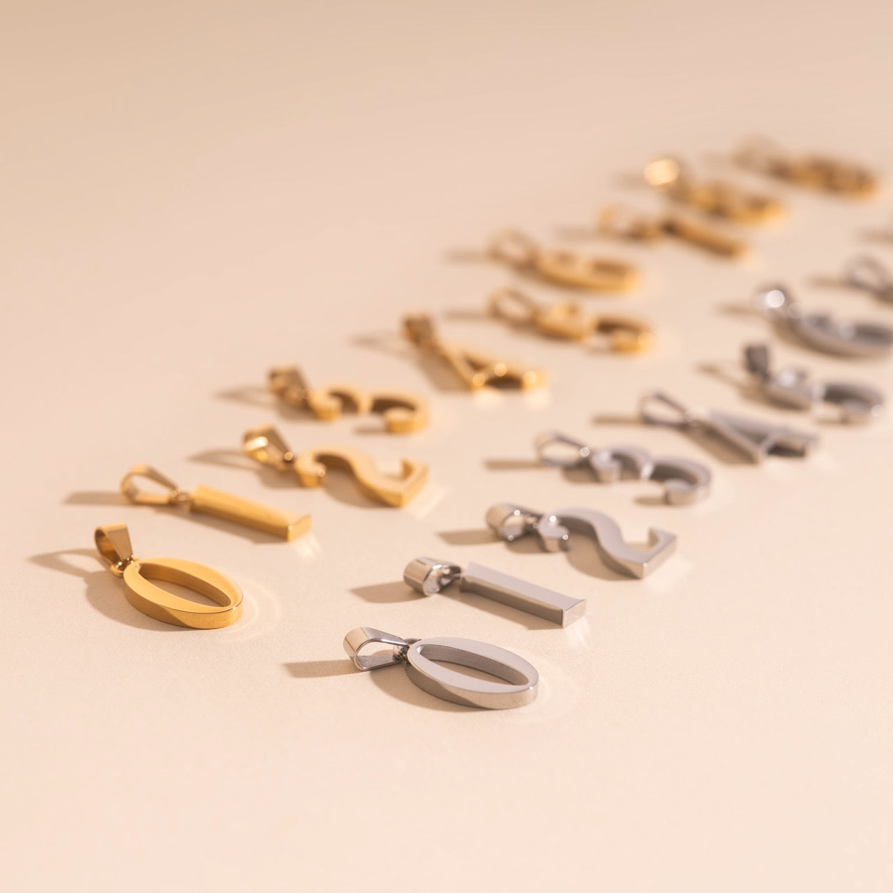 Number Necklace Charm (Single)