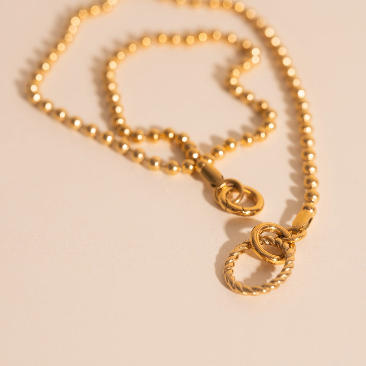 Twisted Oval Necklace Extender Charm