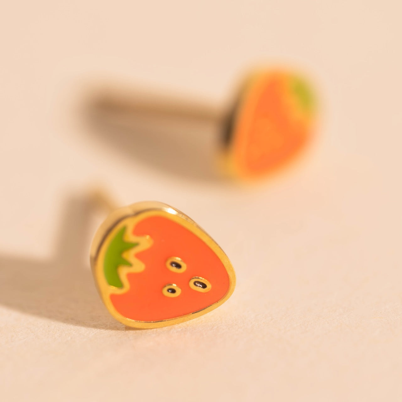 Mini Strawberry Stud Earrings