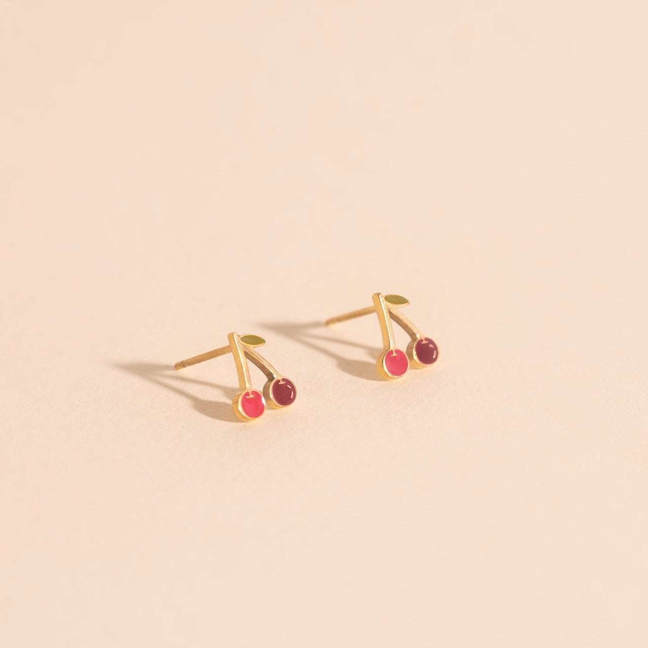 Mini Cherry Stud Earrings