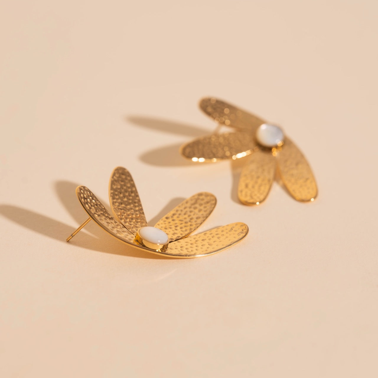 Jumbo Half Bloomed Stud Earrings