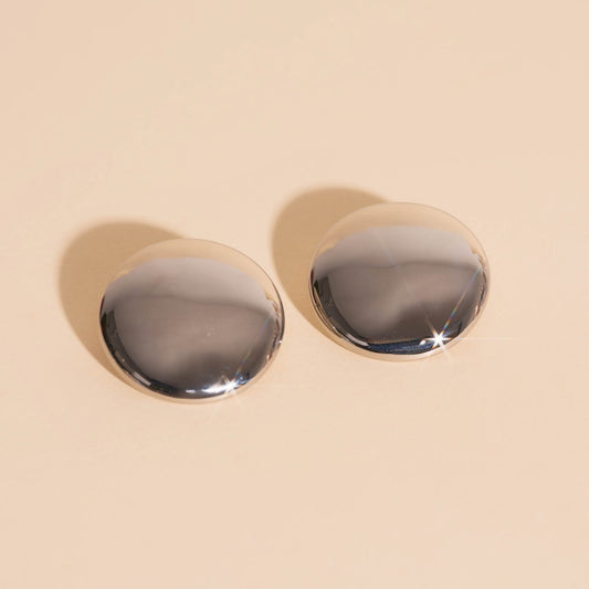 Jumbo Button Stud Earrings