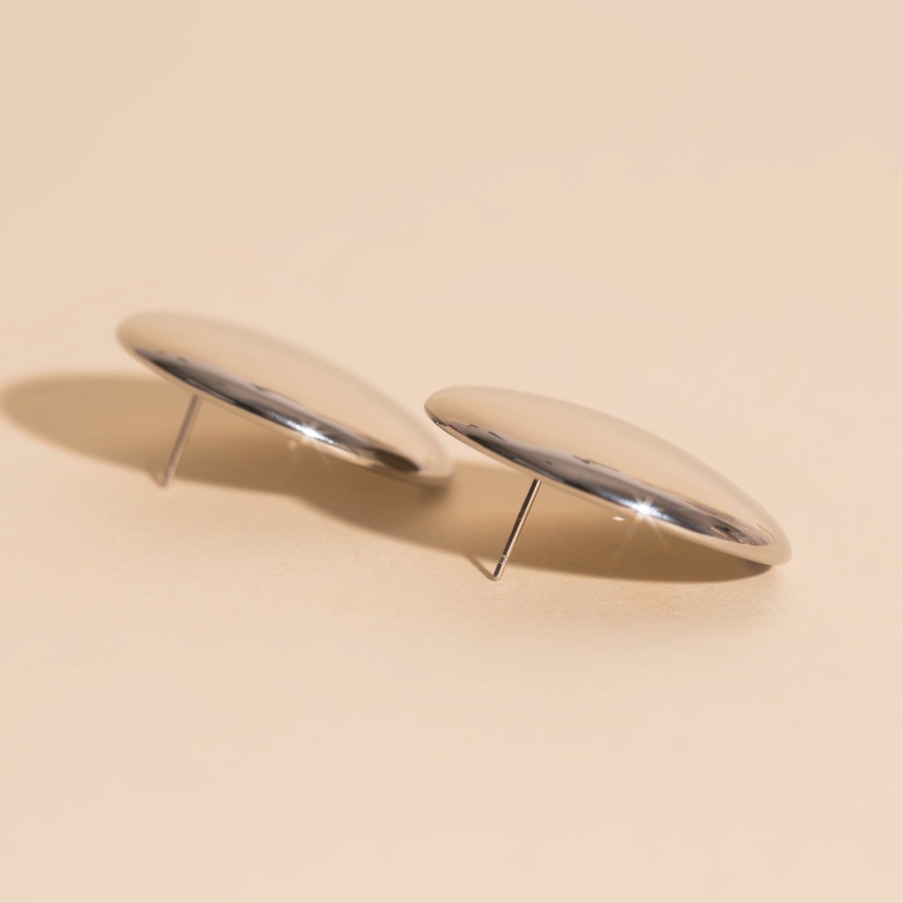 Jumbo Button Stud Earrings