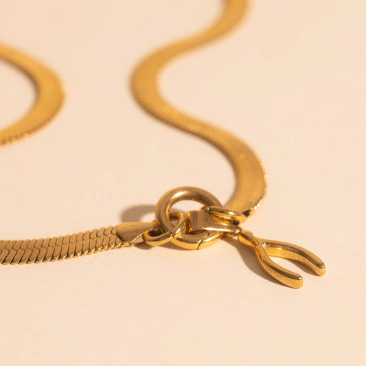 Wishbone Necklace Charm