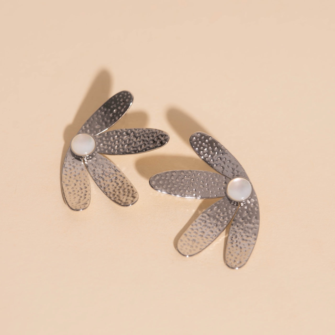 Jumbo Half Bloomed Stud Earrings