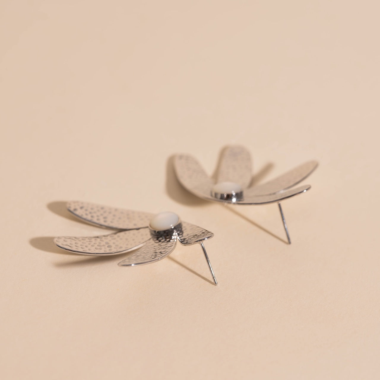 Jumbo Half Bloomed Stud Earrings