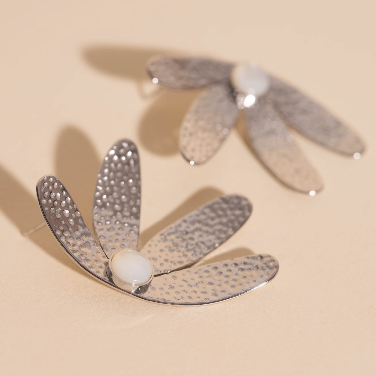 Jumbo Half Bloomed Stud Earrings