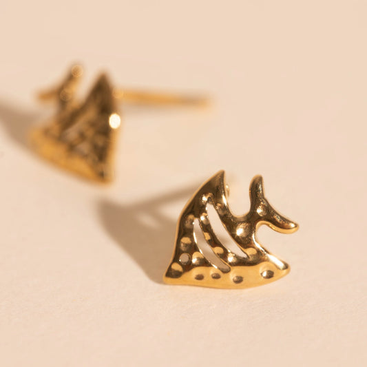 Angel Fish Stud Earrings