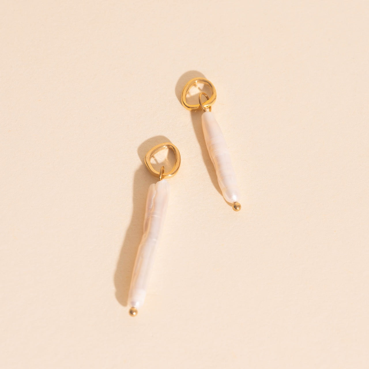 Sailor's Pearl Huggie Hoop Charms