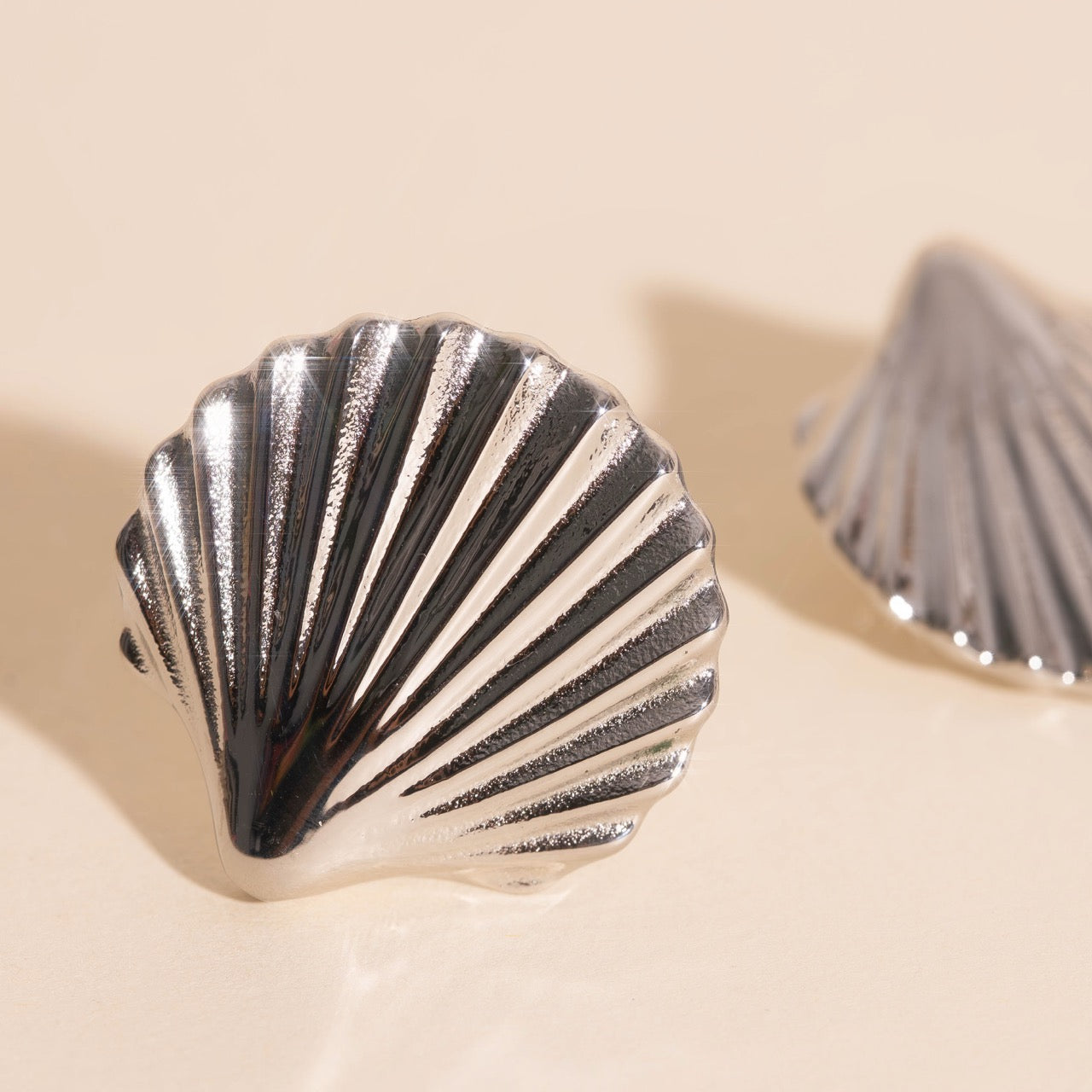 Jumbo Seashell Stud Earrings