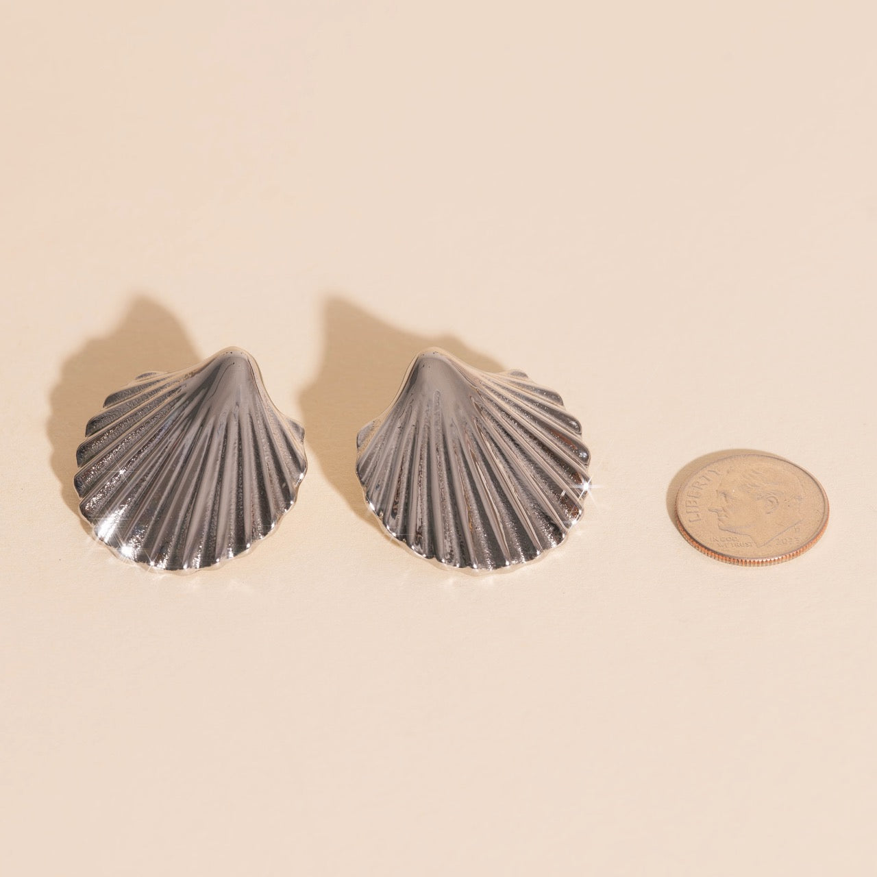 Jumbo Seashell Stud Earrings