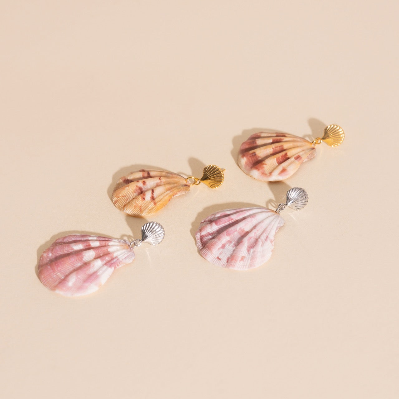 Seashell Dangle Stud Earrings