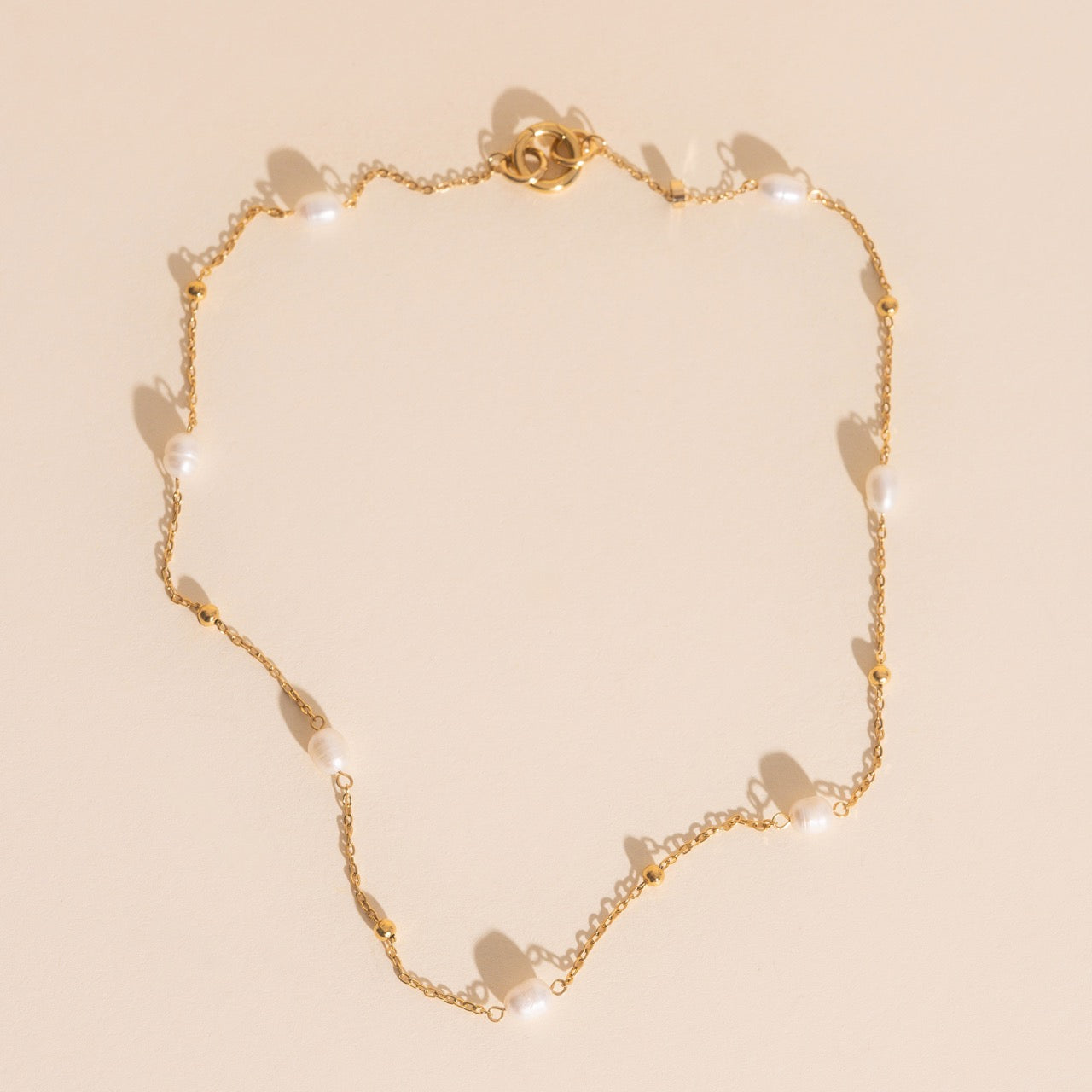 Mini Pearl Chain Necklace (18")