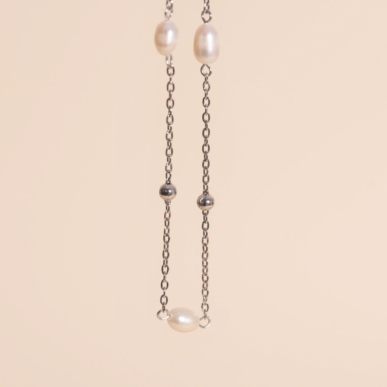 Mini Pearl Chain Necklace (18")