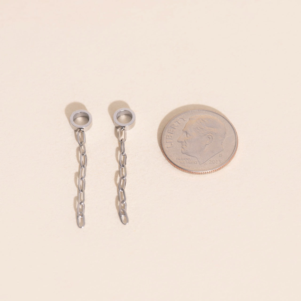 Chain Huggie Hoop Charms