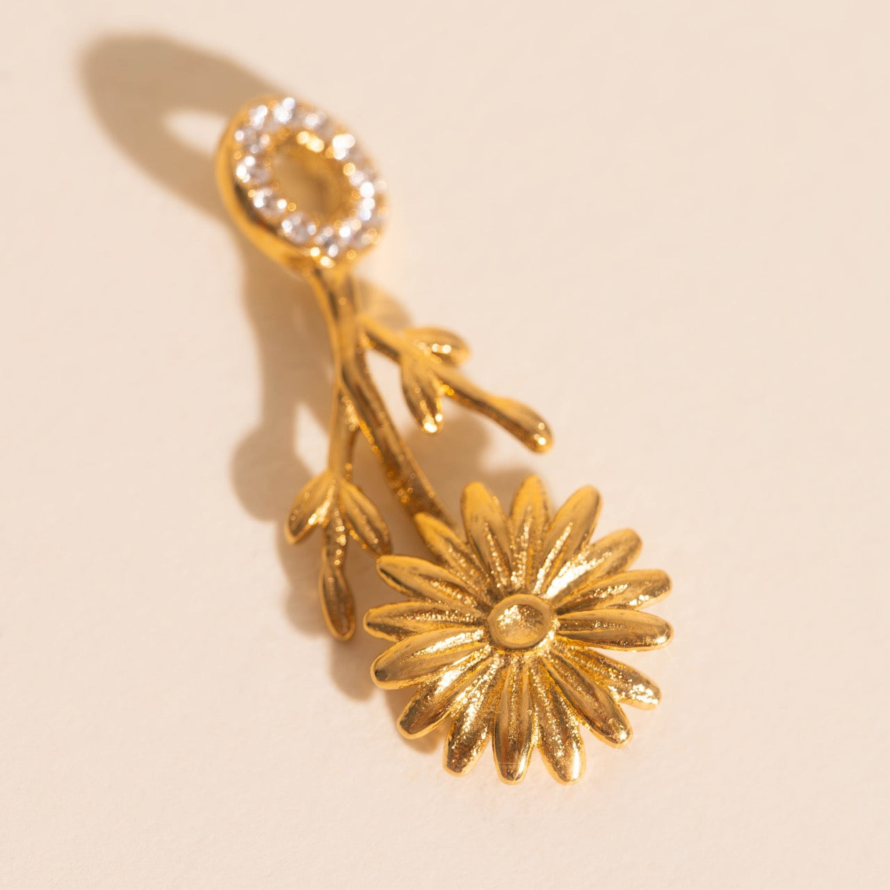 April Daisy Birth Flower Necklace Charm