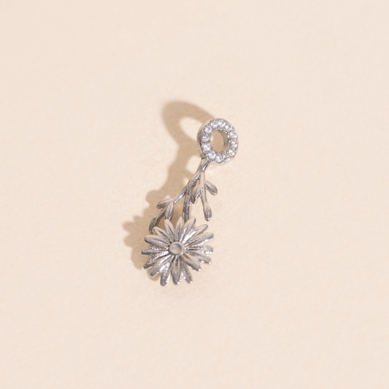 April Daisy Birth Flower Necklace Charm