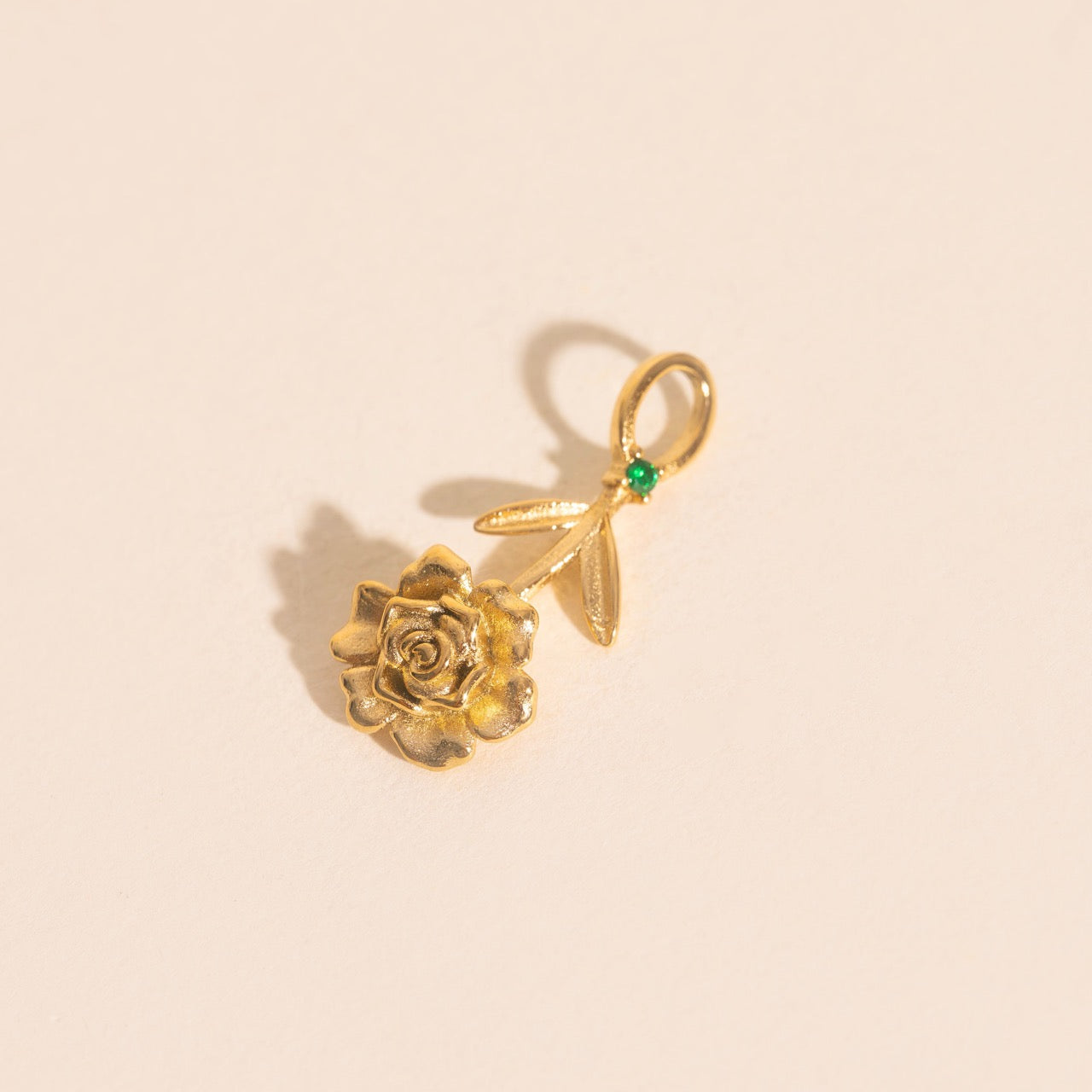 May Peony Birth Flower Necklace Charm