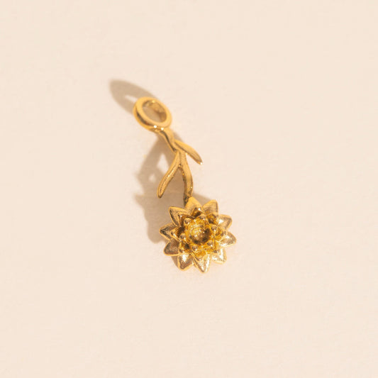 July Lily Birth Flower Necklace Charm
