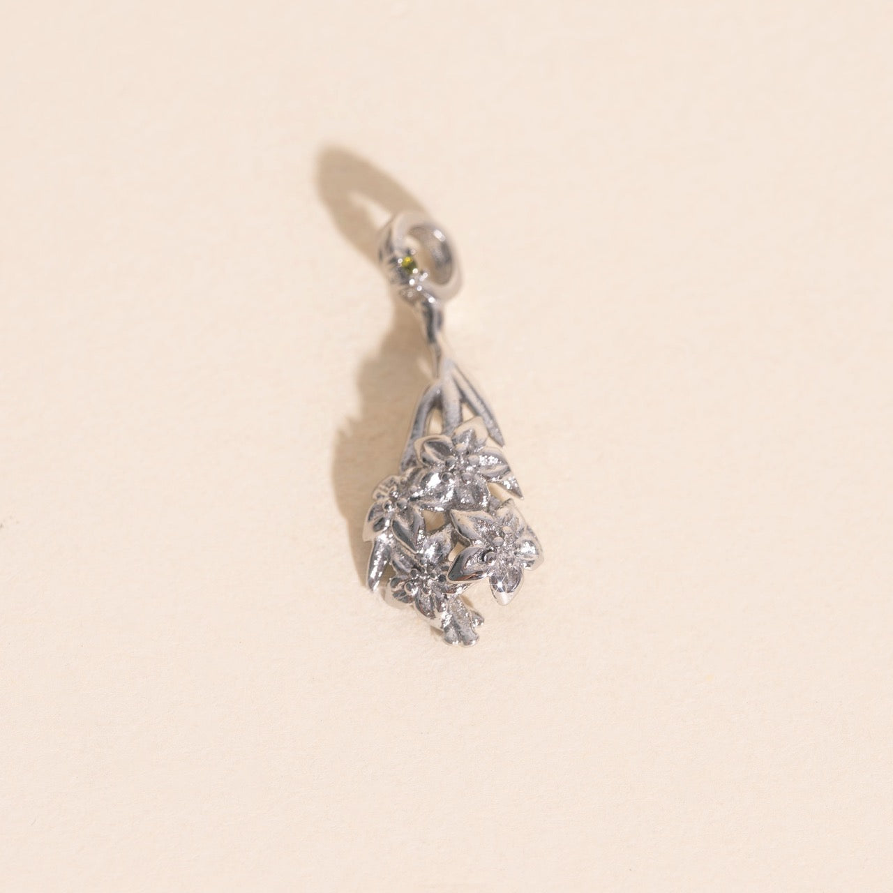 August Gladiolus Birth Flower Necklace Charm