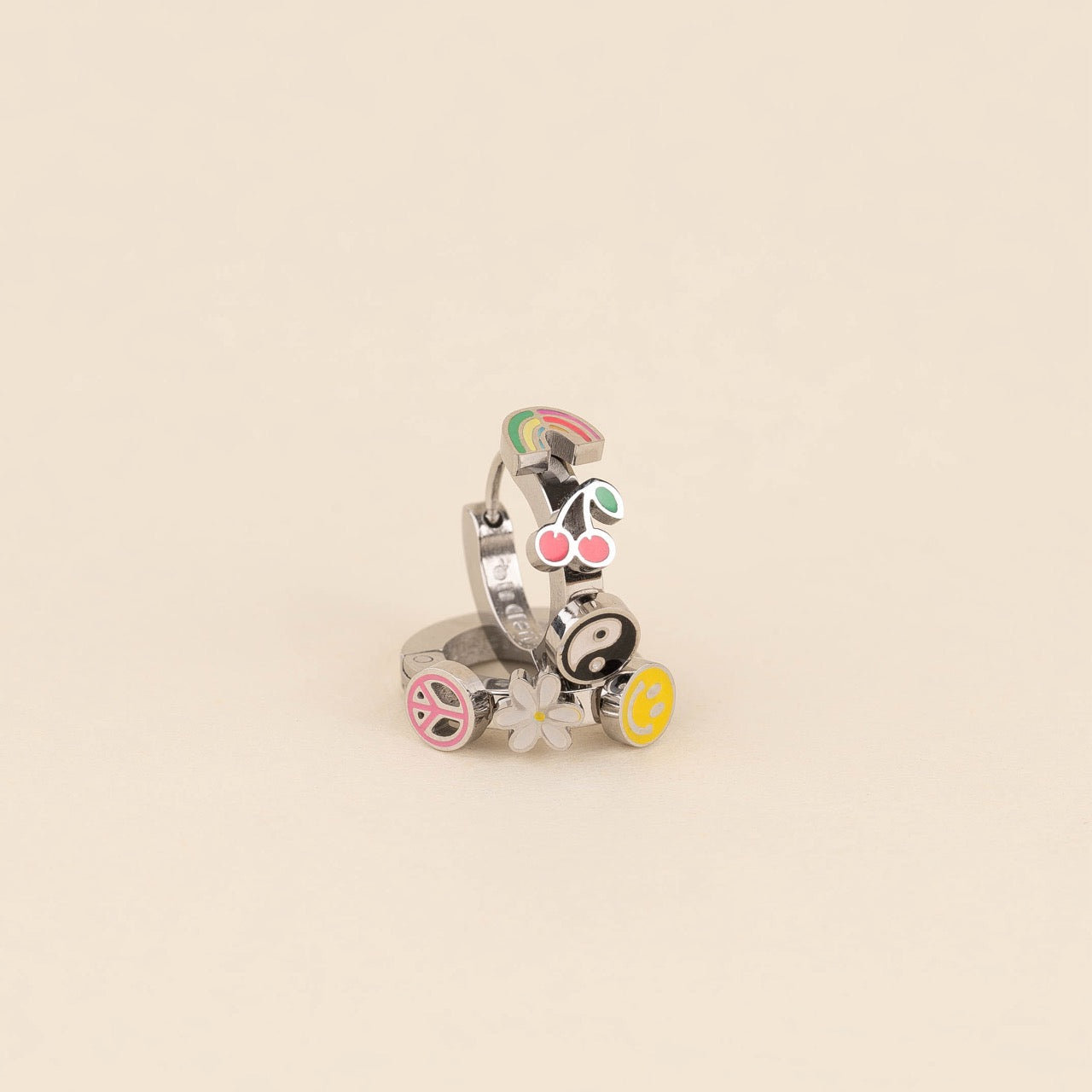 Groovy 3D Huggie Hoop Earrings