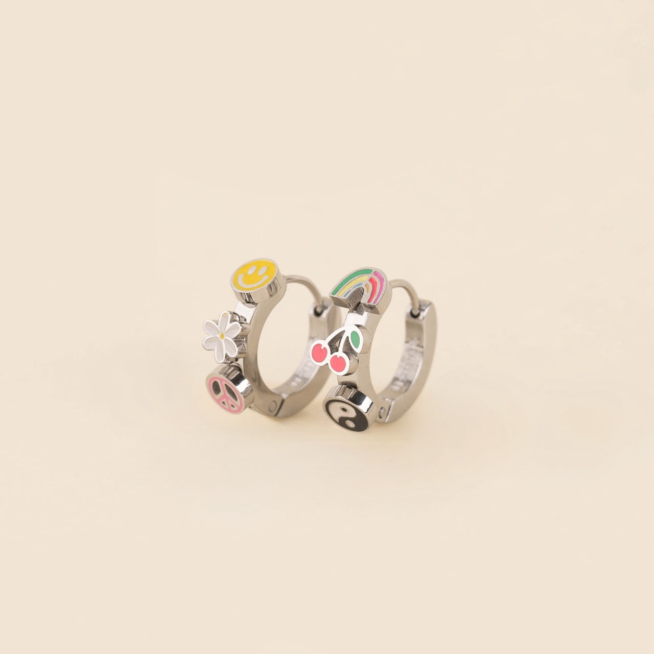 Groovy 3D Huggie Hoop Earrings