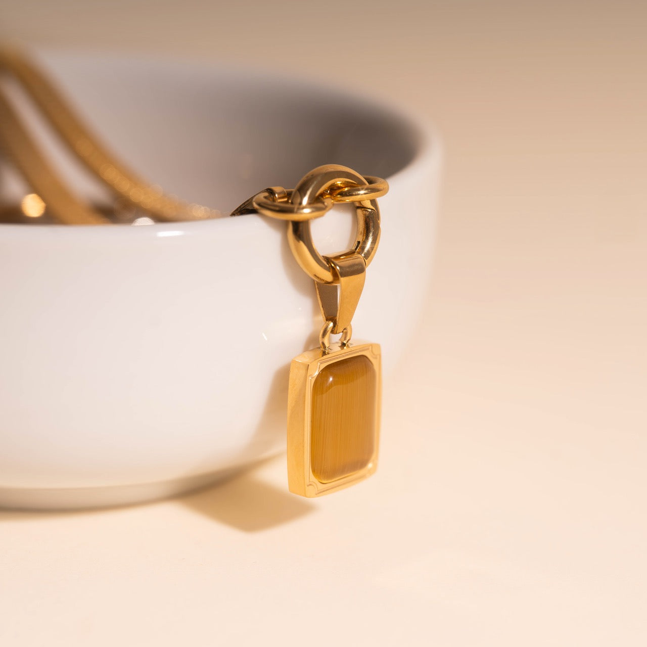 Golden Ember Necklace Charm