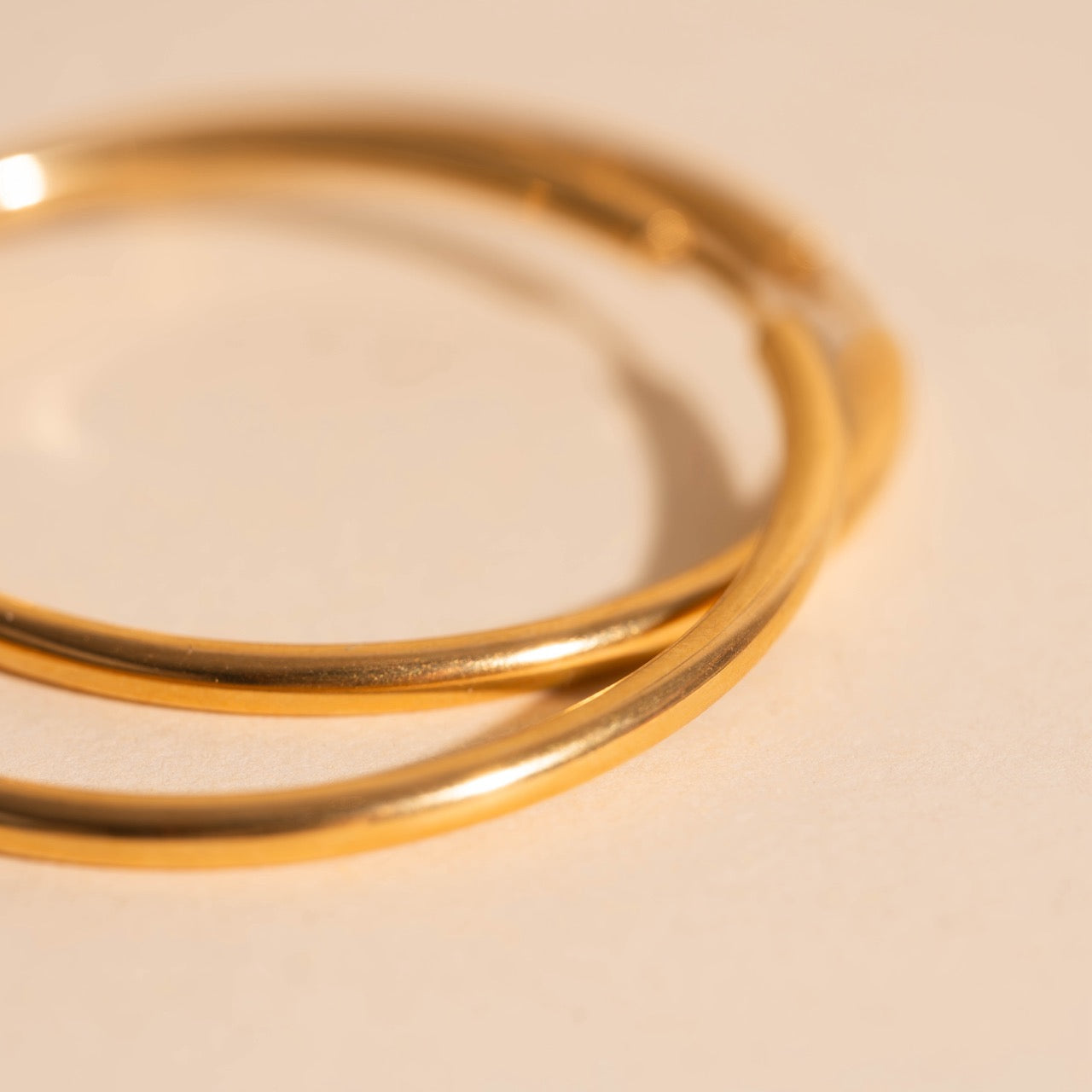Titanium Circle Rounded Huggie Hoop Earrings - FeatherTUFF™