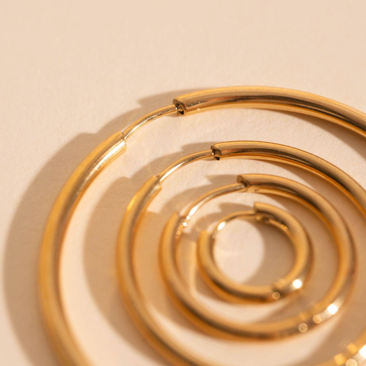 Circle Rounded Huggie Hoop Earrings