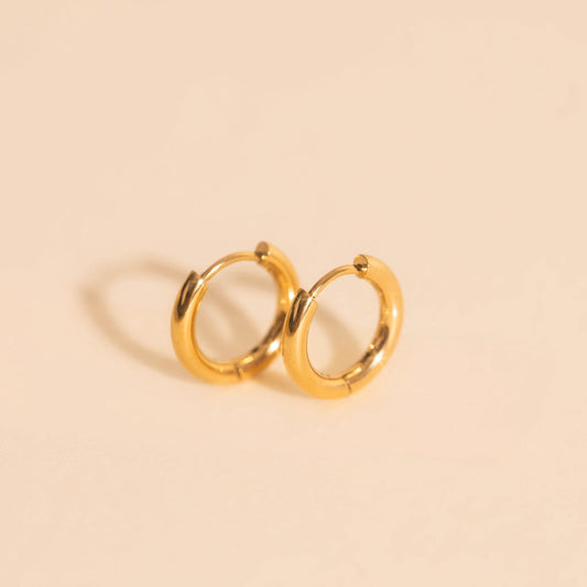 Titanium Mini Rounded Huggie Hoop Earrings - FeatherTUFF™