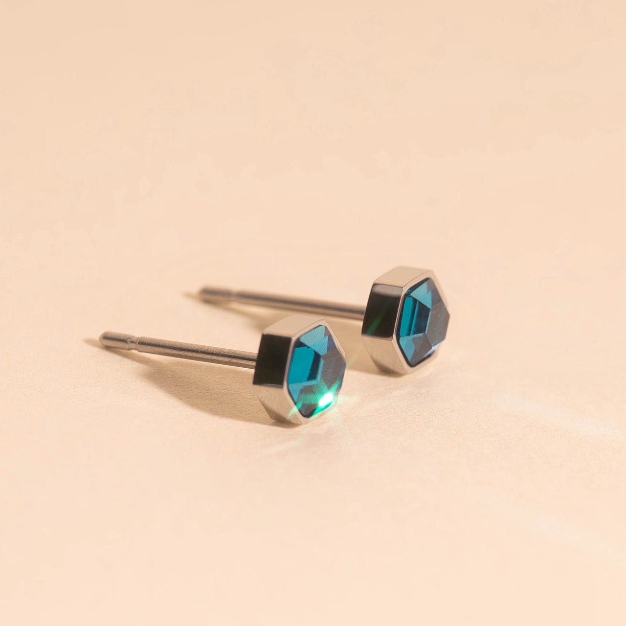 March Birthstone Stud Earrings